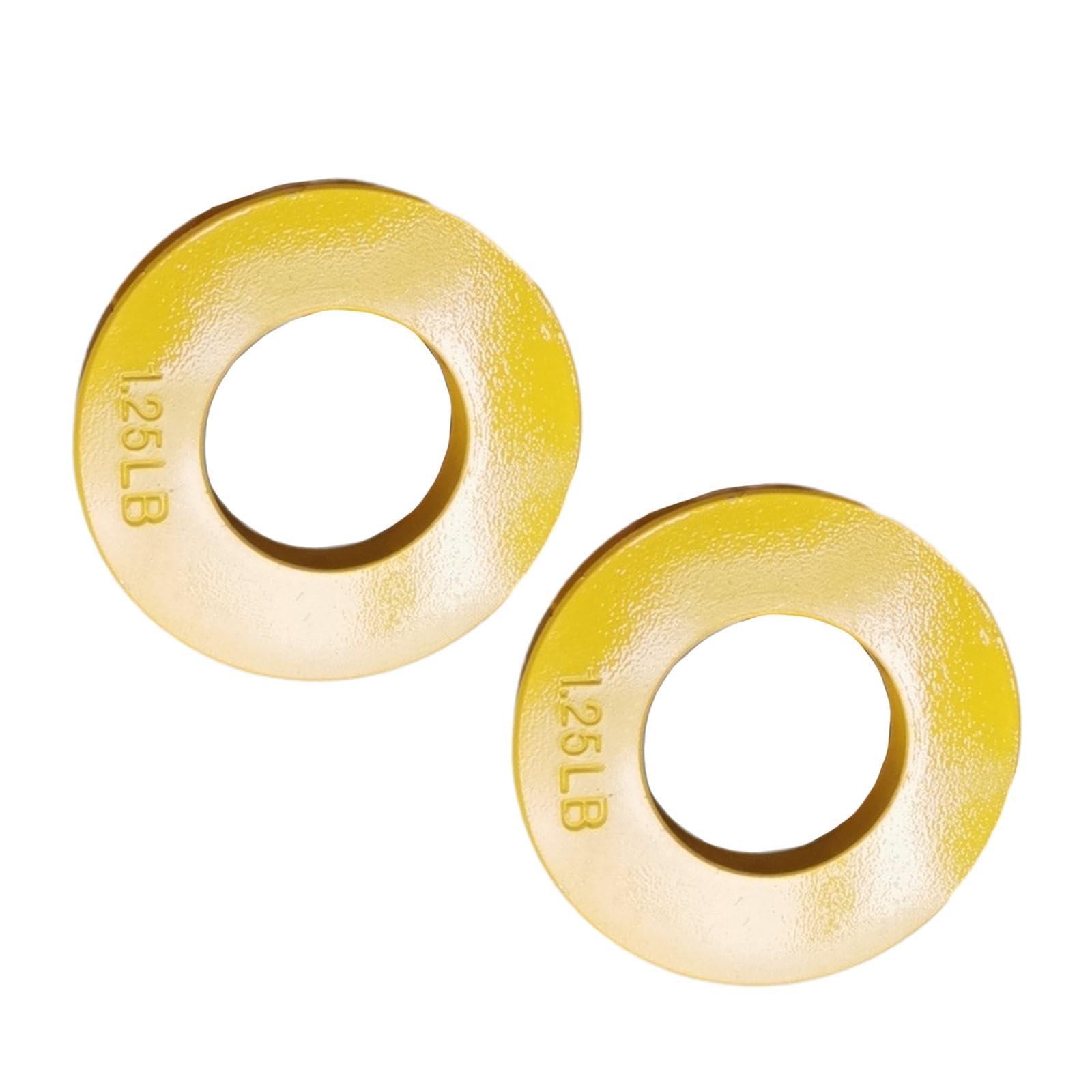 QSTDGVPW 2 Pieces Fractional Weight Plates Color Coded Dumbell Weights Small Change Plates for Home Gym, yellow 1.25LB