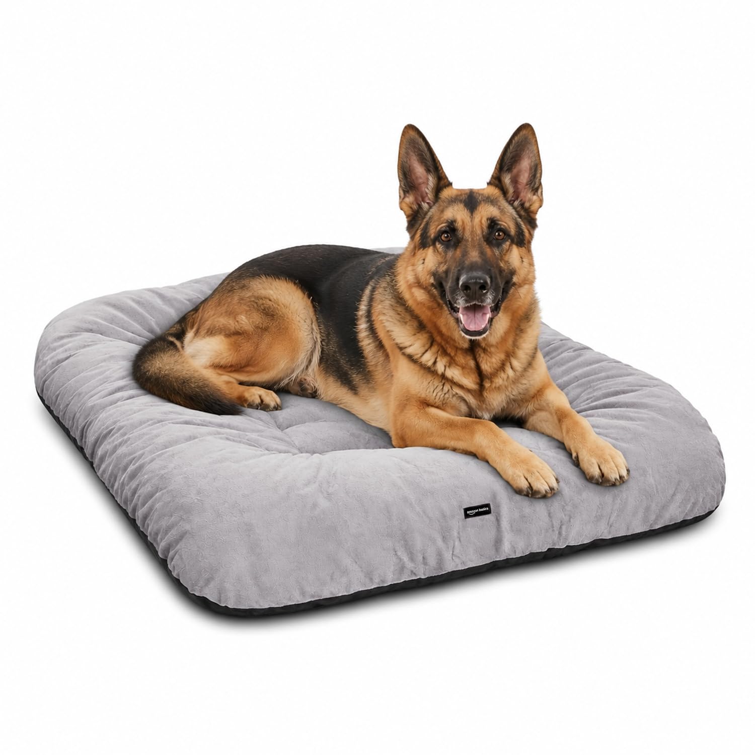 amazon basics Premium Rectangular Washable Soft Velvet Pet Bed for Dog and Cat | XXL Size 107 x 107 x 7 cm.-image-25