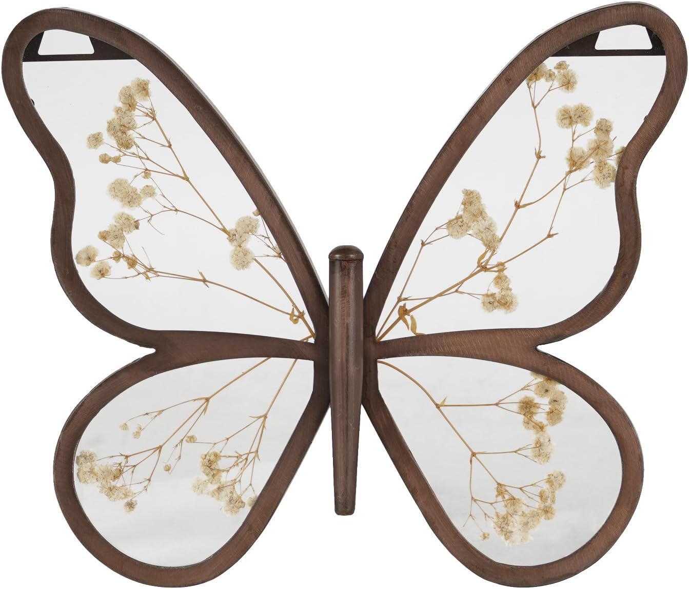 NIKKY HOME Vintage Butterfly Wall Art, Nature Botanical Framed Poster Print, Rustic Plaque Decor Sign for Bedroom, Living Room, Office, Classroom