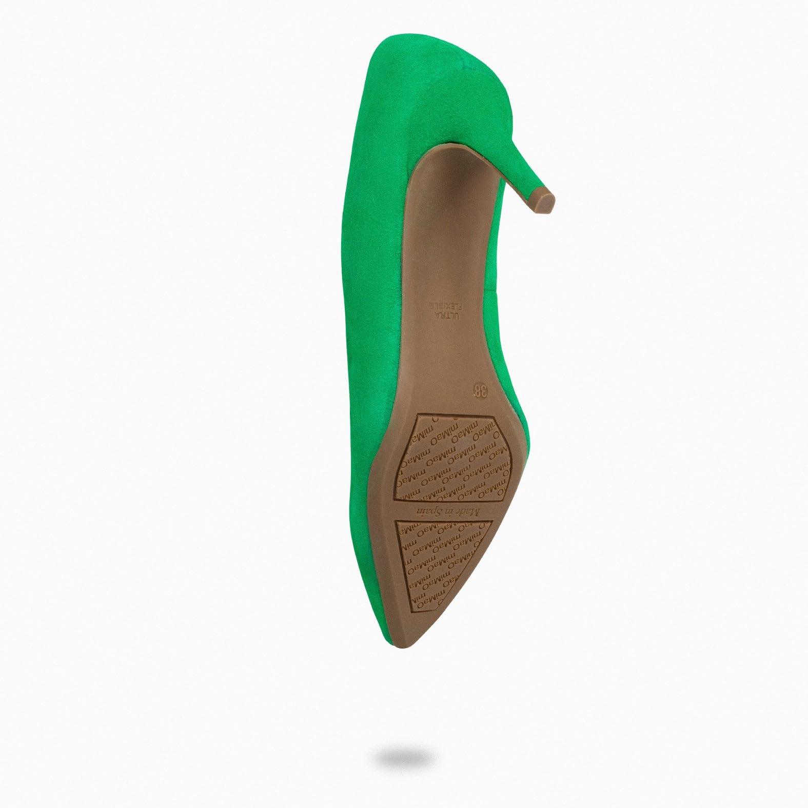 miMaO. Zapatos Mujer de Piel de Ante con tacón Fino y Plantilla de Gel. Diseñado y Fabricado en España
