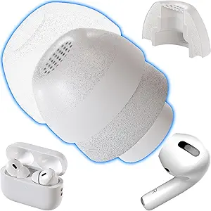 AirFoams Pro Active Ultra V10.0 [Final Version] Memory Foam Ear Tips for AirPods Pro 1st & 2nd Gen | New Texture-Clad, Improved Silicone Shield Shape & Comfort, Improved Hygiene, Lifetime Replacement
