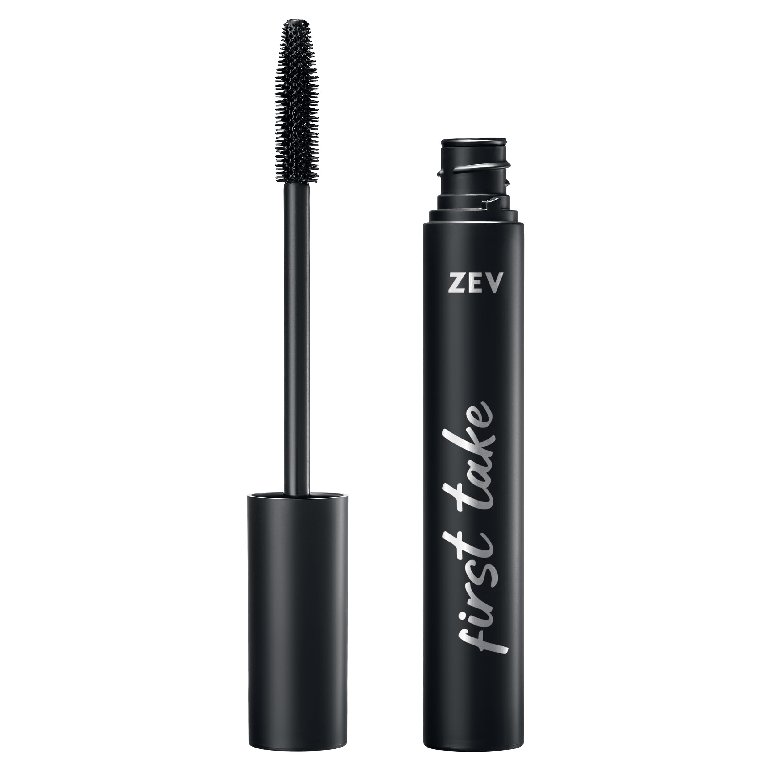 Zev First Take Mascara, False Lash Effect Mascara, Volumizing & Lengthening, Defining, Multiplying, Curling, Buildable Formula, Cruelty Free & Paraben Free - Black