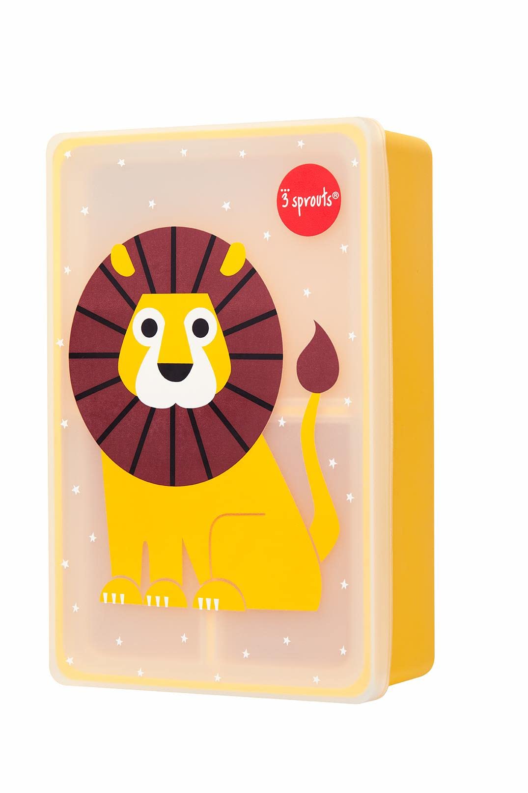 3 Sprouts Bento Silicona Infantil, Compartimentos, León
