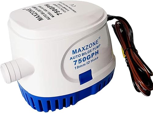 Miniatura 7 de Bomba sumergible de agua de sentina para barco 12 V Bomba eléctrica de achique marina no automática para estanques, piscinas, spas silenciosa