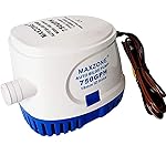 Automatic Submersible Boat Bilge Water Pump 12v 750gph Auto with Float Switch, 3/4 Outlet, Compact Marine Boat Yacht