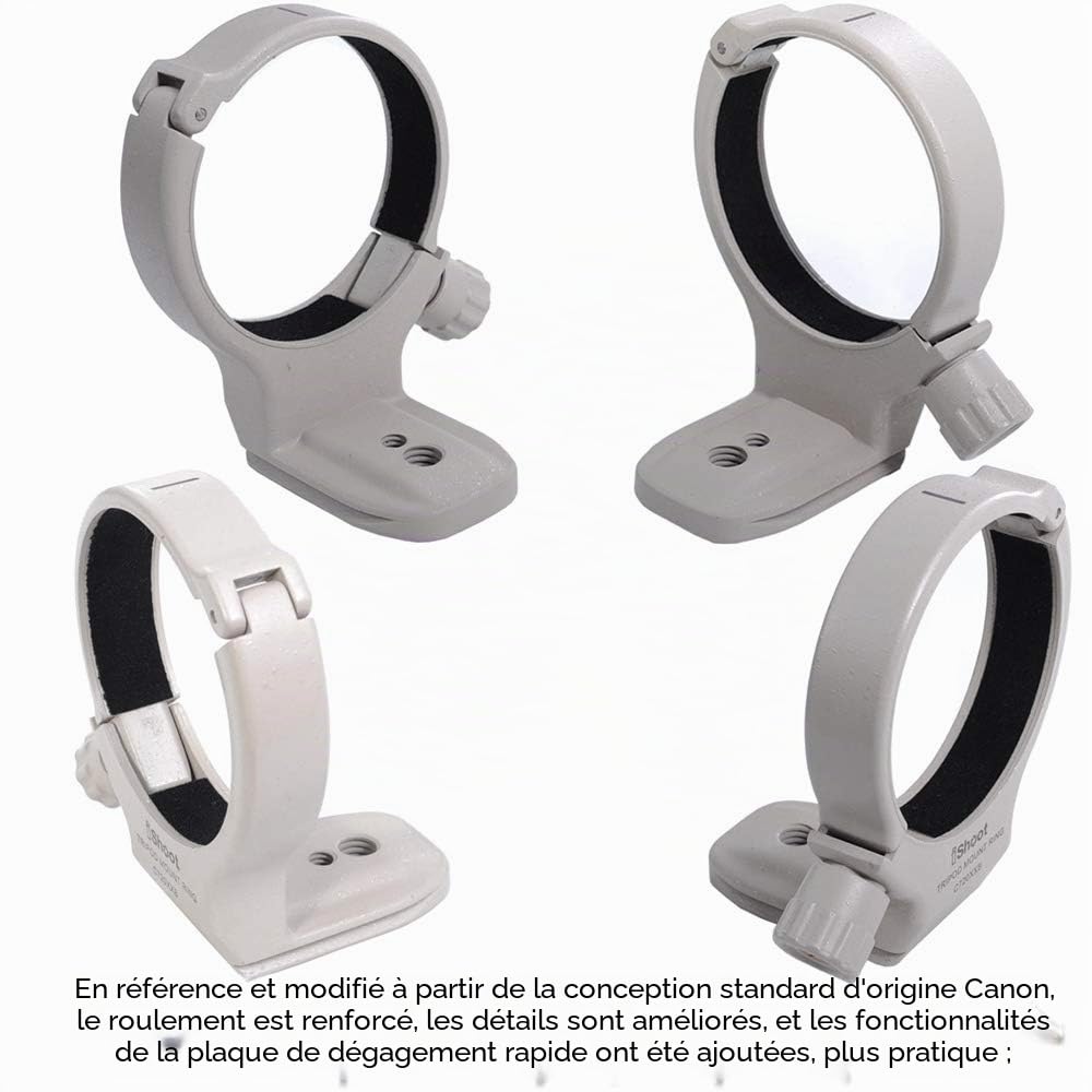 Objectif Collier Trépied Bague de Montage pour Canon EF 70-200mm f/4L USM et Canon EF 70-200mm f/4L is USM et Canon EF 400mm f/5.6 L USM et Canon EF 80-200mm f/2.8L avec Plaque à Dégagement Rapide