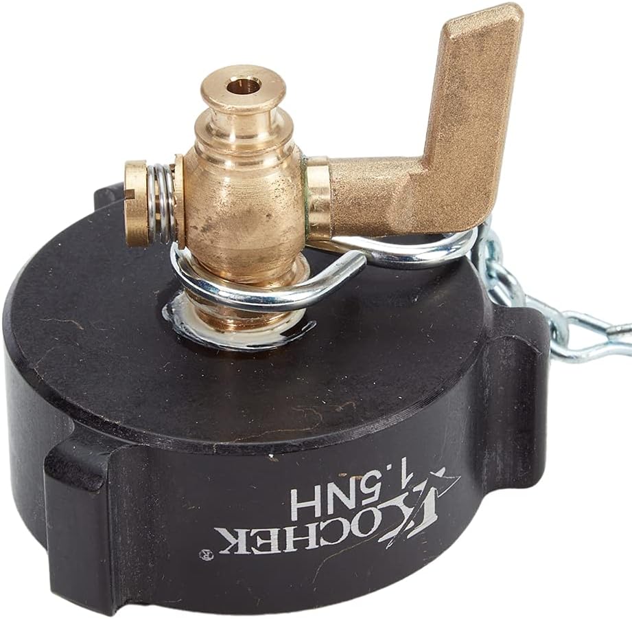 Aluminum 1 1/2" NH Cap With Petcock