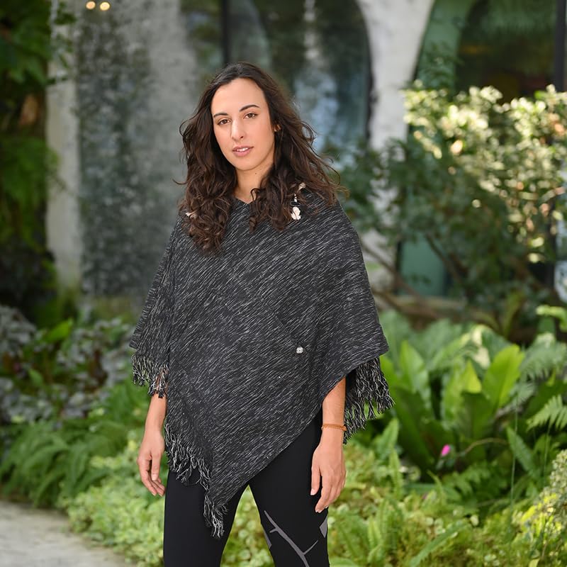 virblatt - Mens Poncho Hooded | 100% cotton & Reversible | Mexican Poncho Men Baja Hoodie Winter Pancho warm Cape Cowboy3