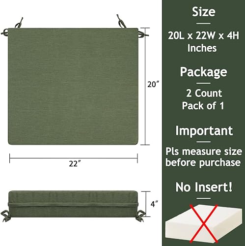 Miniatura 10 de Magpie Fabrics Juego de 2 fundas de cojín para patio (solo funda de repuesto, sin relleno), funda de cojín impermeable para interiores y exteriores