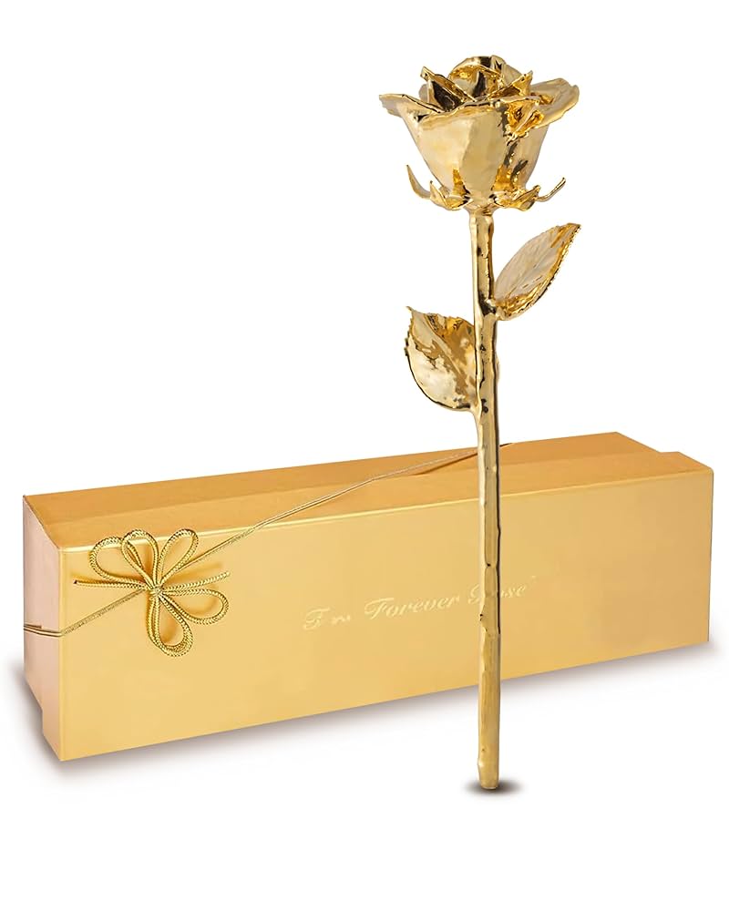 24Kゴールドローズ Amazon.com: Forever Rose 24K Gold Dipped Real Rose