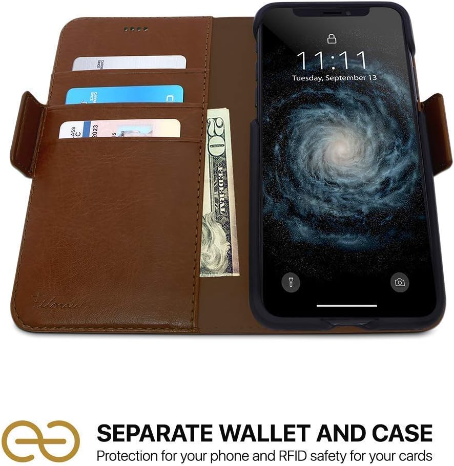 Dreem Bundle: Fibonacci Wallet-Case for iPhone 12 & 12 Pro with Om AirPods 3 Case Cover - Chocolate
