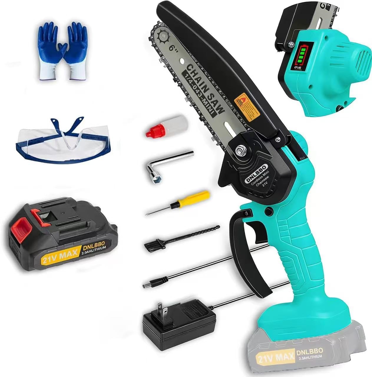 Mini Chainsaw Cordless, 6 IN Lightweight Electric