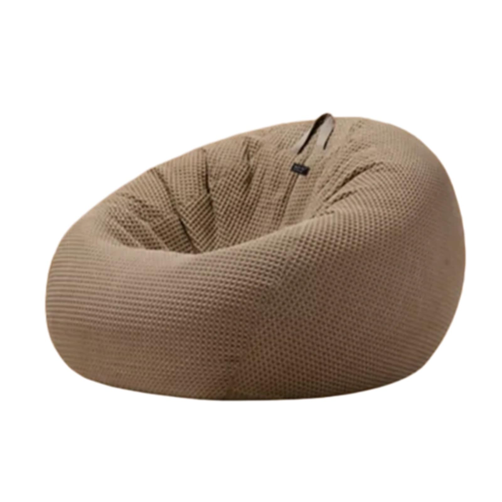 WQQYU6HKF sofa chair Single Lazy Bean Bag for Bedroom & Balcony Tatami Leisure Recliner Small Floor Sofa living room chair(Bruin,Small)