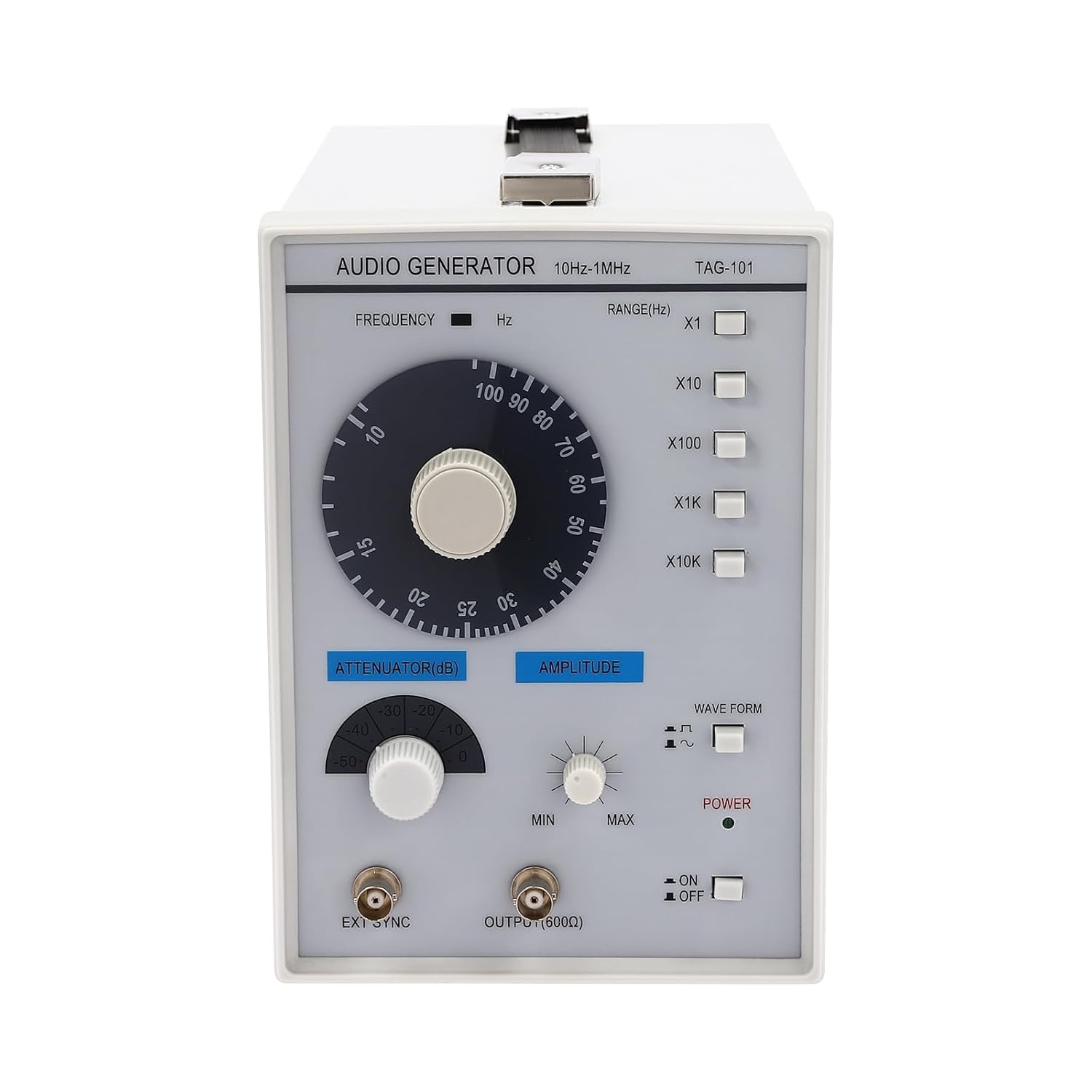 Professional Upgraded Signal Generator,High Precision Function Signal Generator,Low-Frequency Signal Generator,White,Generator Counter,10 Hz~1 MHz,for Electronic Engineering,Production Lines,600Ω