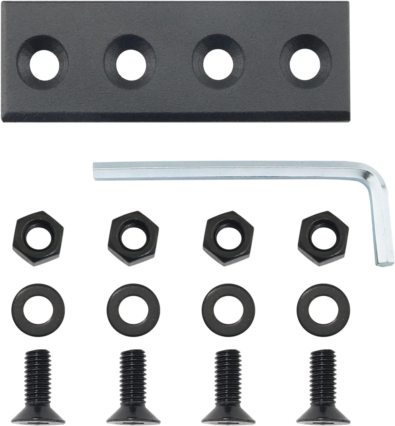 BARNSMITH Black Sliding Barn Door Hardware Track Connector