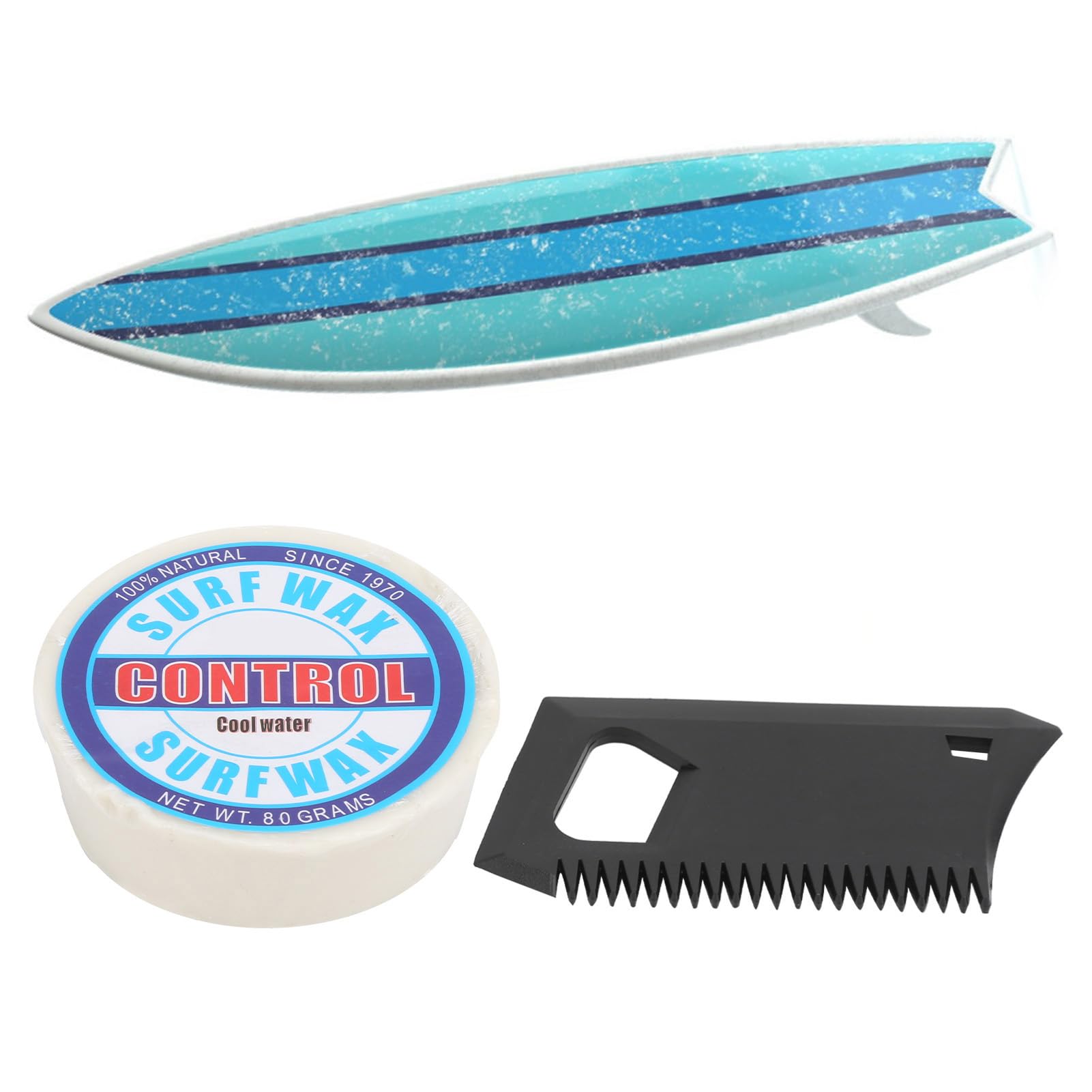 ZIZEV Skateboard Wax, 3.1x2.0x0.4in Surfing Board Base Wax Portable Light in Weight Paraffin Surf Wax with Wax Comb for Skimboard for Skateboard (Cold Water Wax #15)