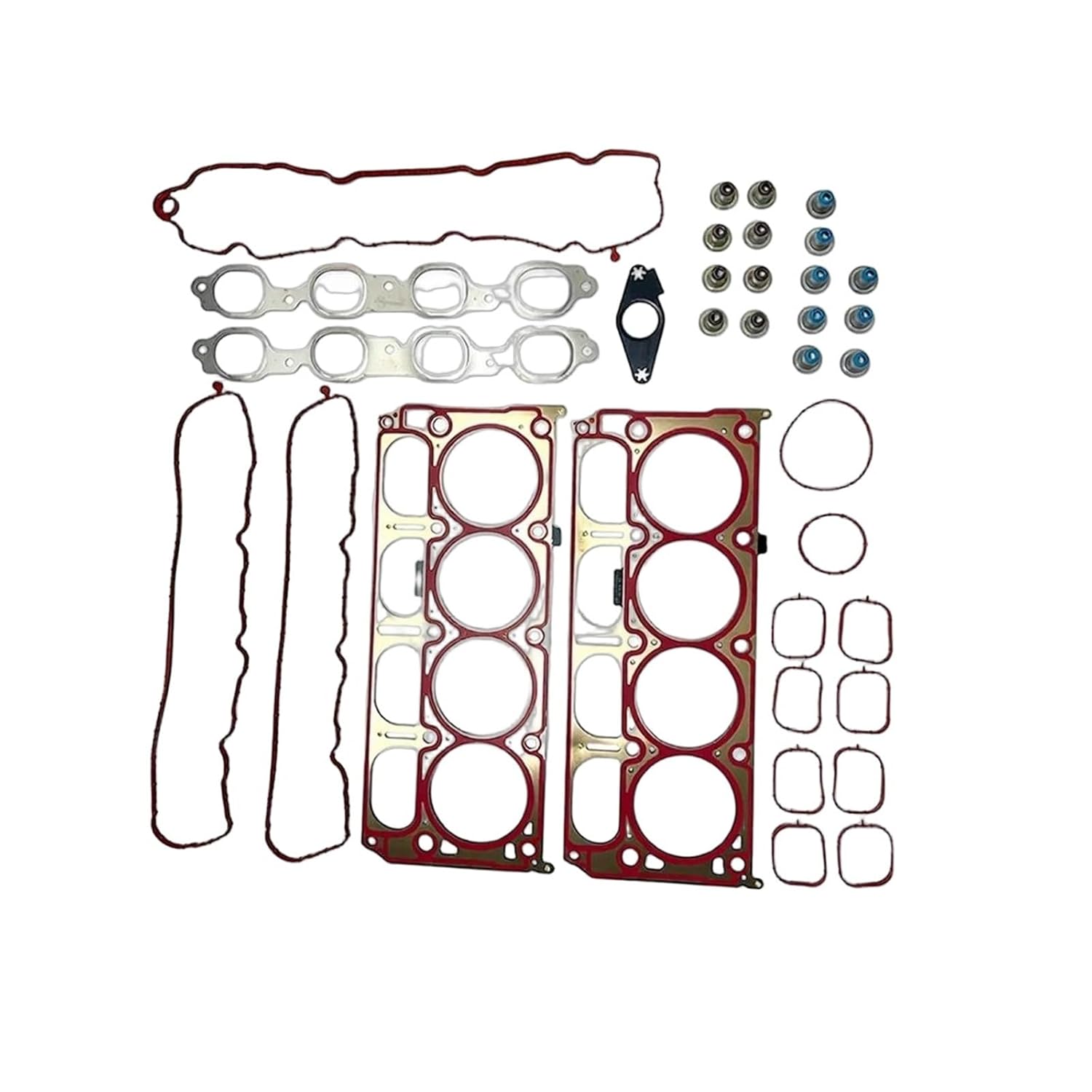 Engine Full Overhaul Gasket Kit Compatible with Chevrolet GMC GM 6.2 L Car Accessories Full Cylinder Head Gasket Set, Replaces 12659260 12700877 89060398