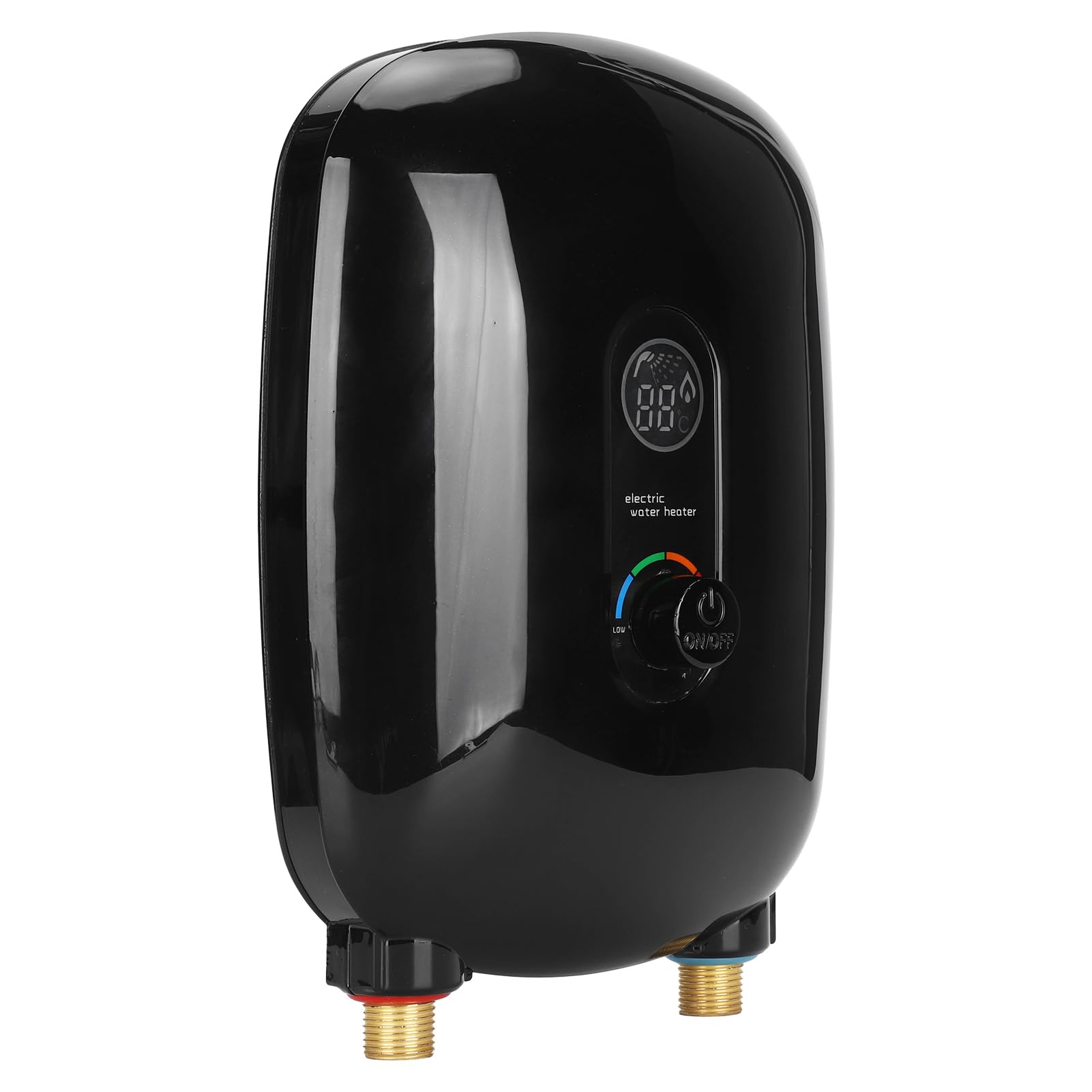 Podgrzewacz Wody o Mocy 6500 W, Bezzbiornikowy Podgrzewacz Prysznicowy ze Stali Nierdzewnej z Wyświetlaczem Temperatury LED, Idealny do Użytku W łazience
