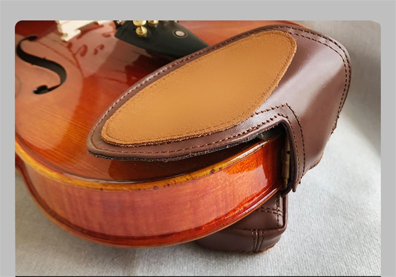 Piezas De Violín Almohadilla De Piel De Oveja Para La Barbilla Del Violín Almohadilla Para Piano Almohadilla Para El Hombro Para Violín Accesorios Almohadilla Para Violín(4/4-3/4 full set)