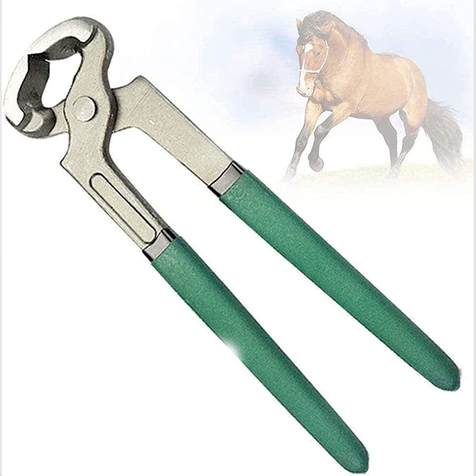 Cortador de pezuñas de caballo, cortador de pinzas de 8 pulgadas con acero al carbono y mango antideslizante, herramienta de alicates para el cuidado de ganado y ovejas