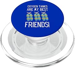 Oxygen Tanks Are My Friends! Funny Caving and Cave Diving PopSockets PopGrip for MagSafe