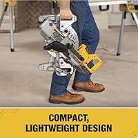 Vista 3 de DEWALT - Sierra ingleteadora de 20 V máx, 7-1/4 pulgadas, solo herramienta, inalámbrica (DCS361B)