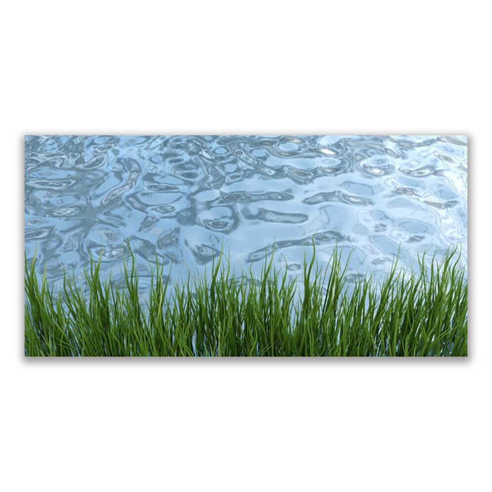 Tableau Décoration Déco Mural Moderne Toile Tulup 120x60cm - Paysage Herbe Nature Eau