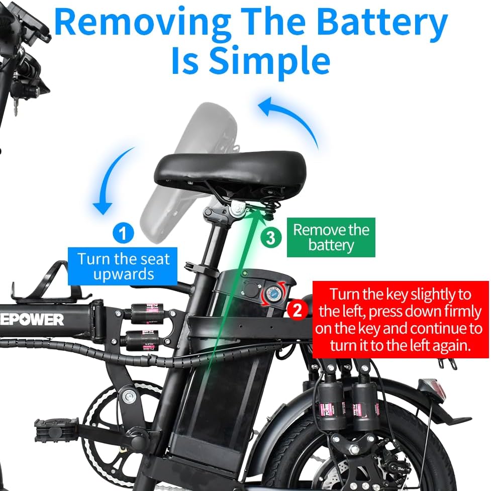 Folded E-bike in Car Trunk