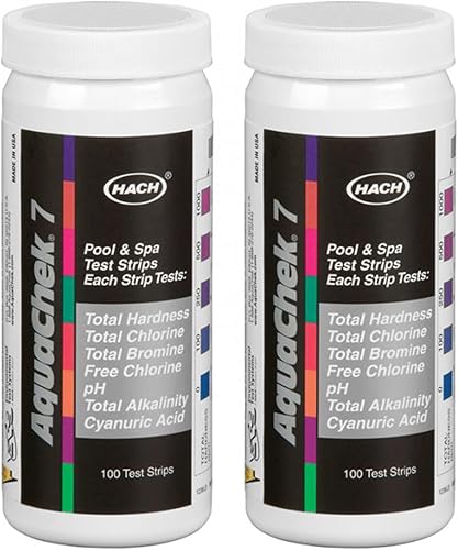 Miniatura 2 de AquaChek 551236-02 Pro - Tiras de prueba plateadas para piscina, paquete de 2 y kit de prueba de fosfato ETS Hach Company 562227, color blanco