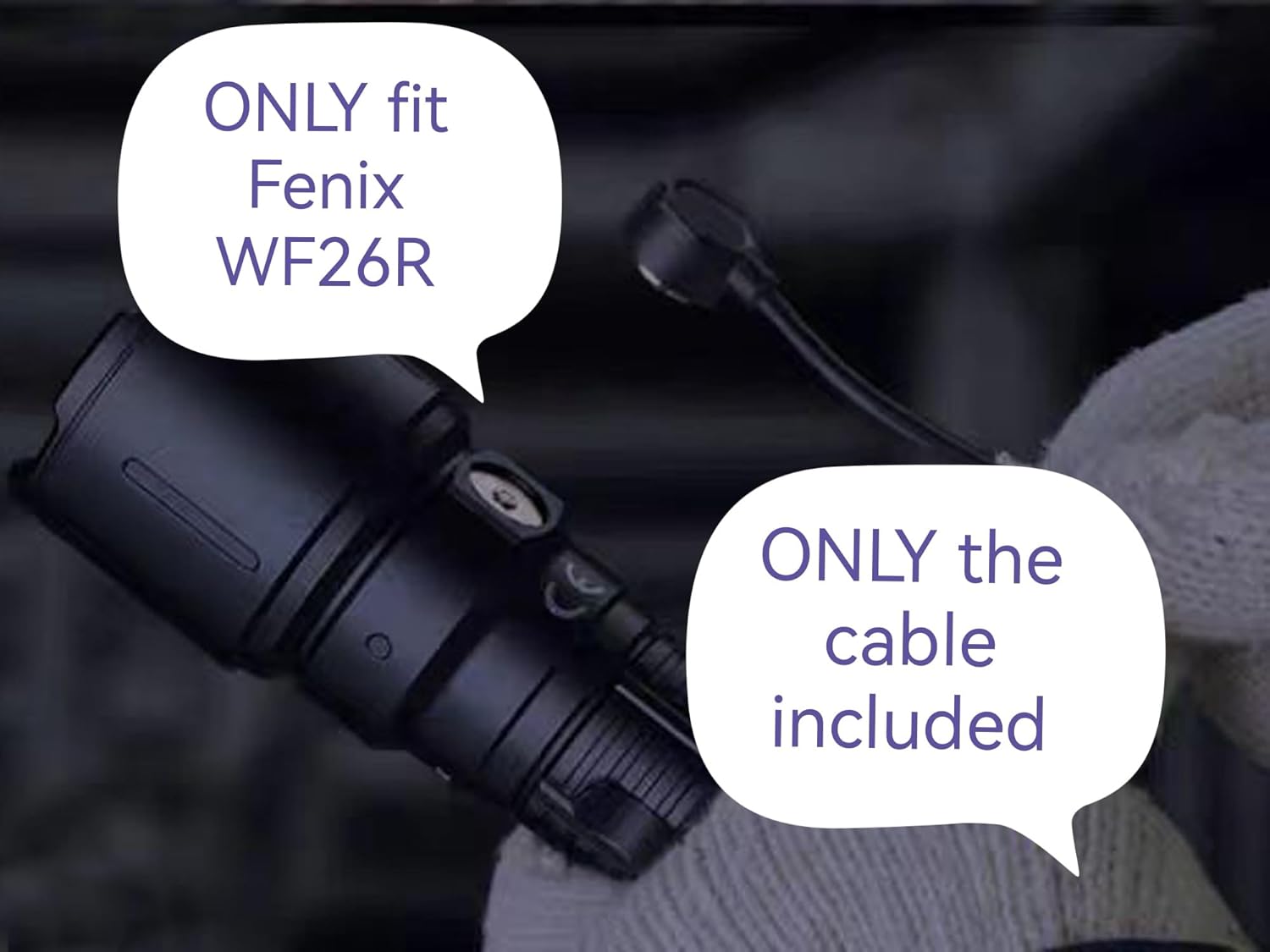 Magnetic Charging Cable Compatible with Fenix WF26R Flashlight