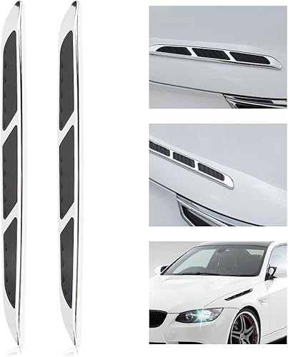 Miniatura 4 de Ventilación de aire, 2 piezas de cubierta de ventilación de aire para puerta lateral de automóvil, rejilla de admisión, calcomanía decorativa