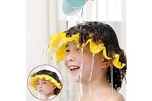 Kids Shower Cap - Silicone Bathing Hat, Adjustable Shower Cap for Infants and Toddlers