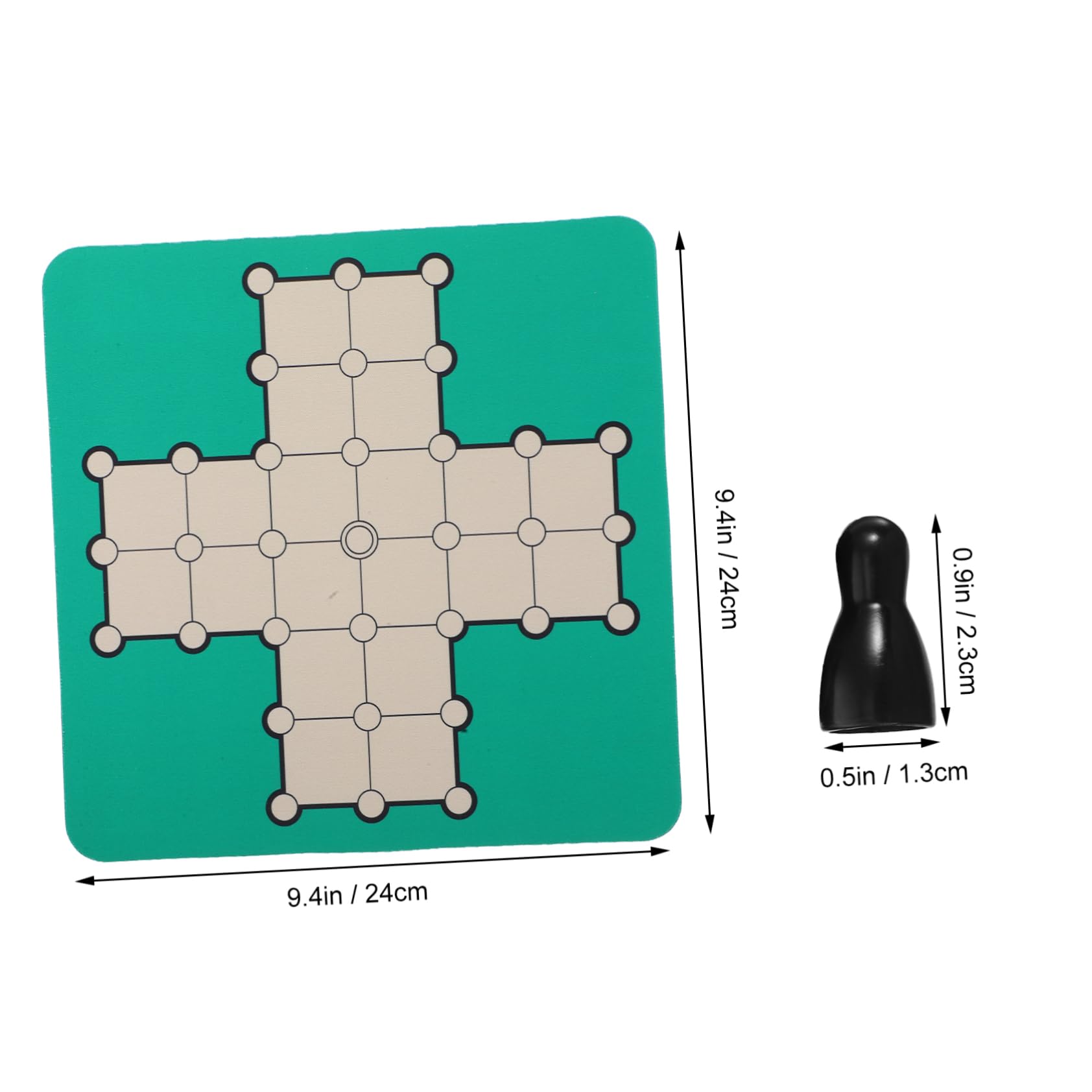 BESTonZON Single Player Chess Puzzle Chess Game 24cm Set Mouse Pad Travel-Friendly