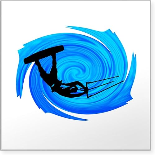 CafePress Pegatina cuadrada para parachoques de Kiteboard