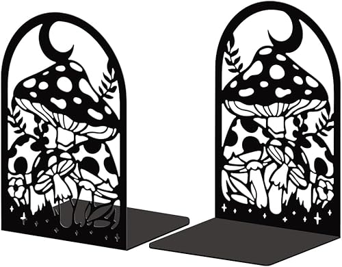 Miniatura 15 de Peacoblue Sujetalibros de metal para estantes, modernos tapones decorativos resistentes para libros de estudio, para oficina, escritorio, estante,