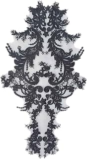 3D Flower Embroidered Patch BriGAIER-DAl Wedding Dress Embossed Applique Lace Trims DIY Sewing Craft