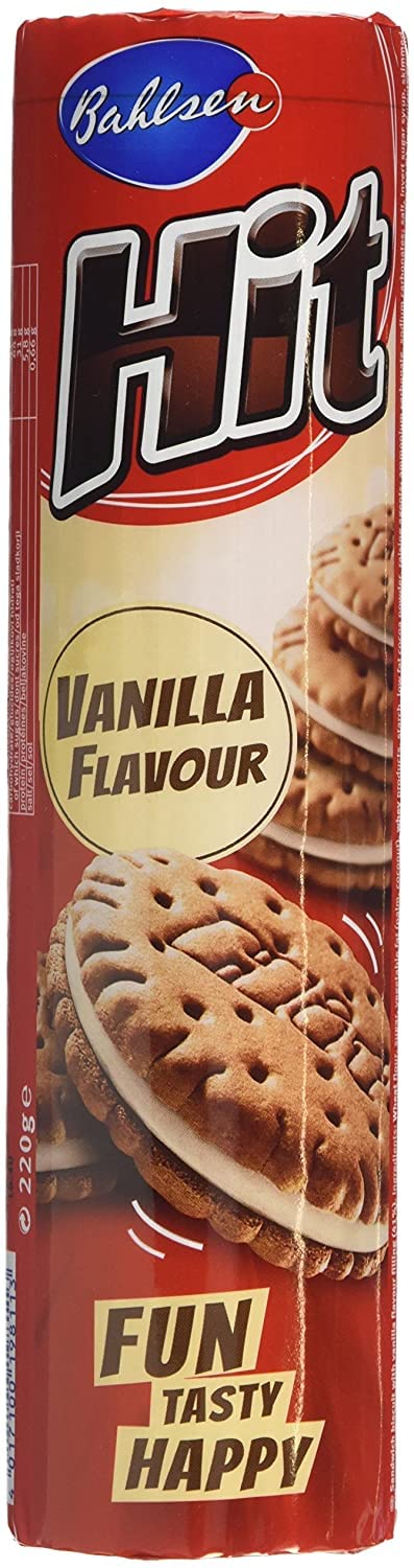 Bahlsen Hit - Biscotto al gusto di vaniglia, confezione da 12 x 220 g