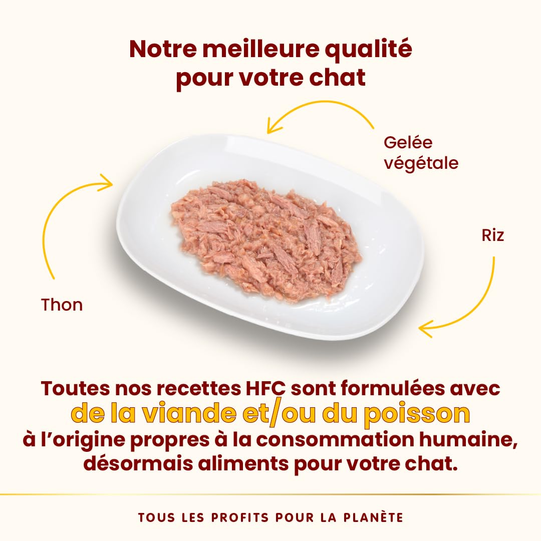 Almo Nature HFC Jelly – Nourriture Humide pour Chats Adultes – Thon – 55 g, Lot de 24 Sachets