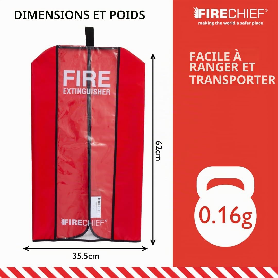 Firechief RPV3 Grande housse pour extincteur Rouge