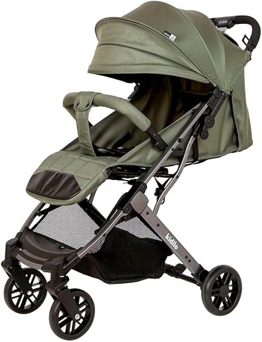 Kidilo K8Pro Easy Fold Stroller for Baby, Olive