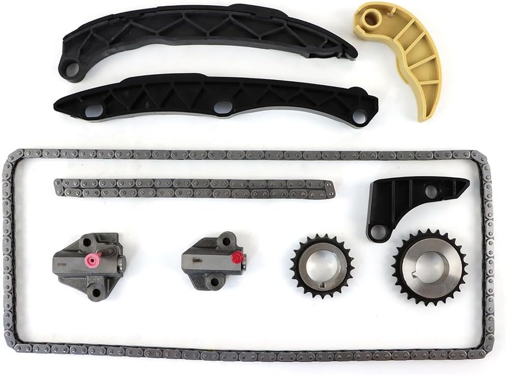 Timing Chain Kit with Oil Pump Gear Replace OE 24321-2G111 for Optima Engine G4KH G4KC 2.4L For SONATA 2.4L 23121-2G561, 24410-2G101, 24470-2G151, 24420-2G101
