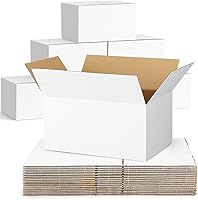 POEVER 40 Pack 9x6x4 Small White Shipping Boxes - Durable Corrugated Cardboard Mailers for Small Business Packaging & Gifts