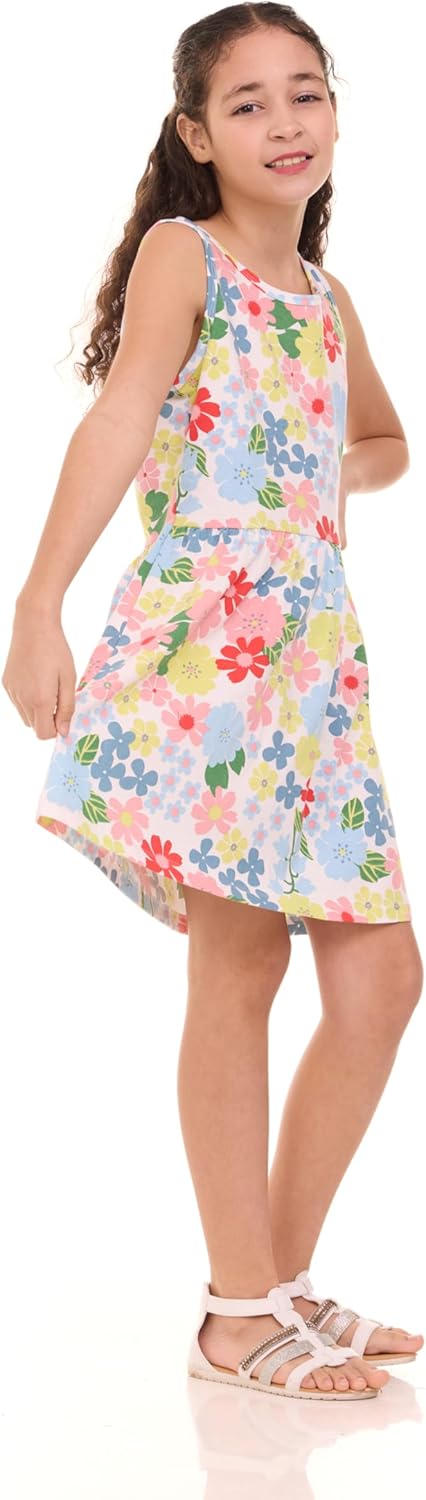 Pink Angel 3-Pack Girls' Dresses, Kids Casual Fit and Flare Sleeveless Summer Dress & School Outfit, 100% Cotton - Image 5