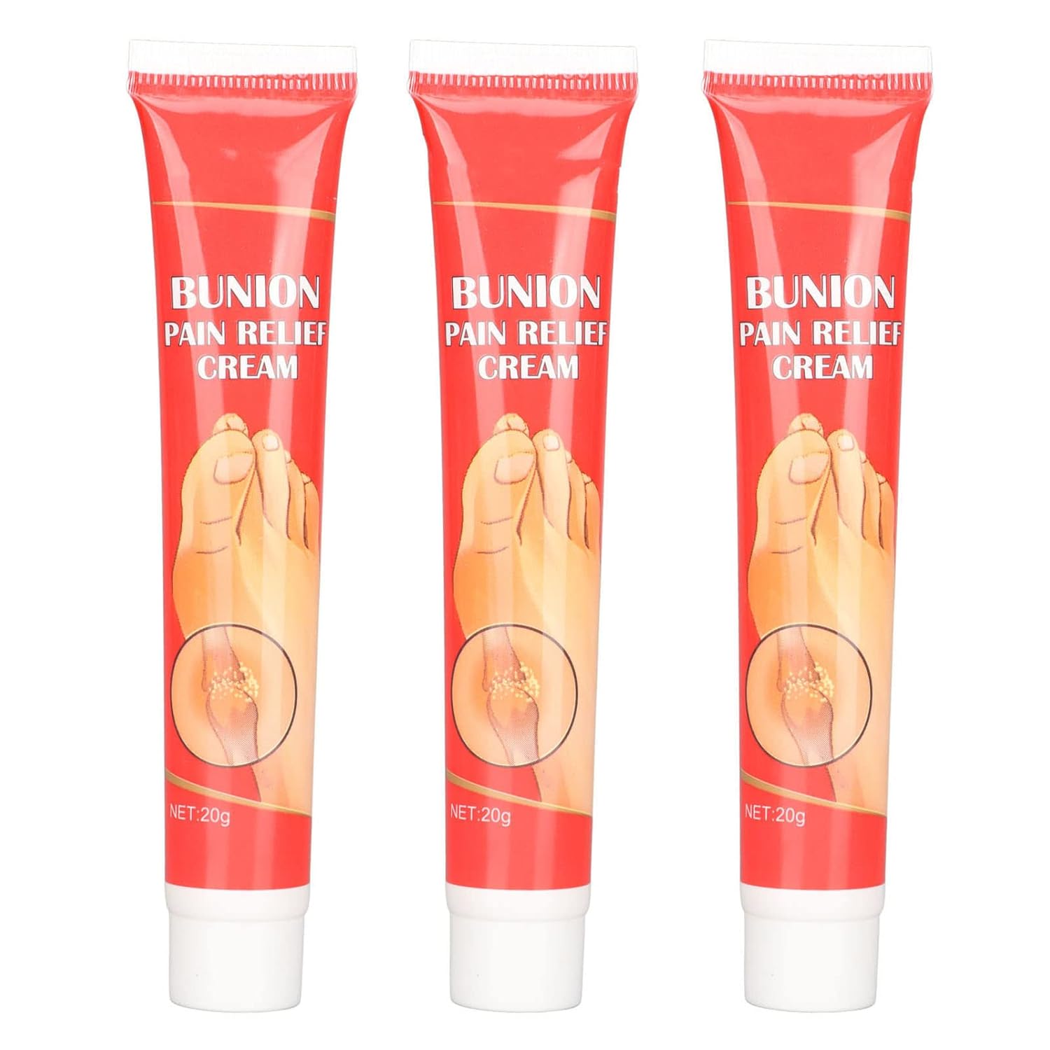 Bunion Relief Cream, ANGGREK 3pcs 0.7oz Bunion Relief Cream Portable