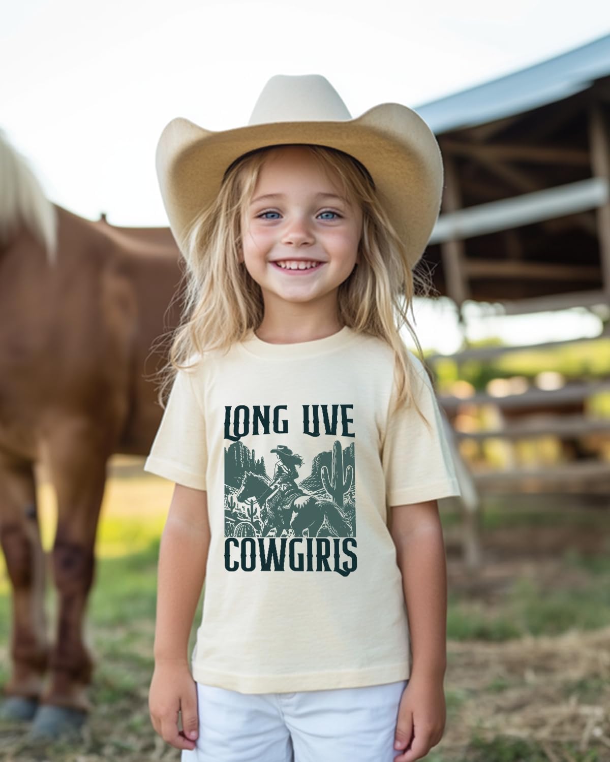 Toddler Cowgirl Shirt for Girls Western Shirts Cow Girl Clothes Horse Graphic Tee Short Sleeve Cotton Summer Outfit 2-8 Years - Image 3