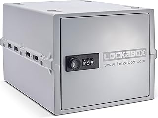 Lockabox One™ | Boîte de rangement verrouillable de qualité supérieure | Boîte de rangement à combinaison de 10 litres pour aliments, médicaments et sécurité domestique | Sans BPA (Blanc Opale)