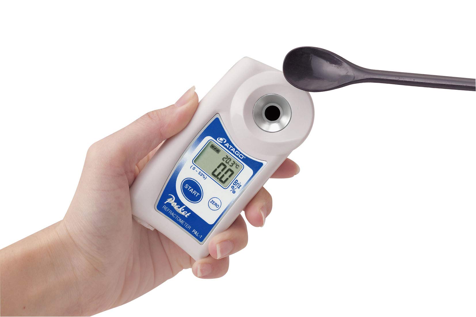 ATAGO Refractometer PAL-1 + Calibration Certificate | Certificato di calibrazione, Cover in silicone inclusa, Senza batterie