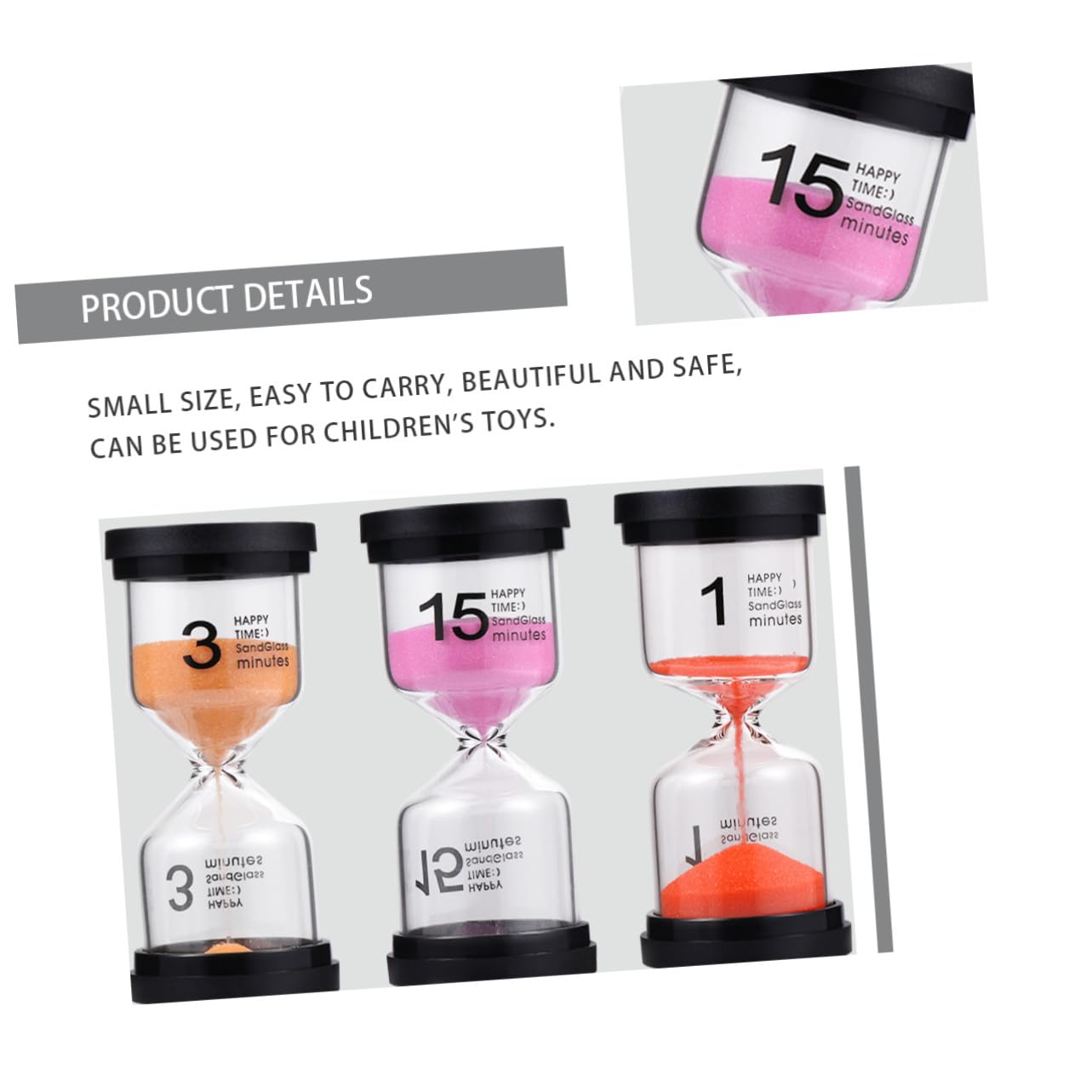 MAGICLULU Set Di 6 Timer A Clessidra Compatti Da Tavolo in Plastica E Per Casa E Ufficio Giocattolo Educativo Per Ragazzi E Ragazze Gestione Quotidiana Del Tempo