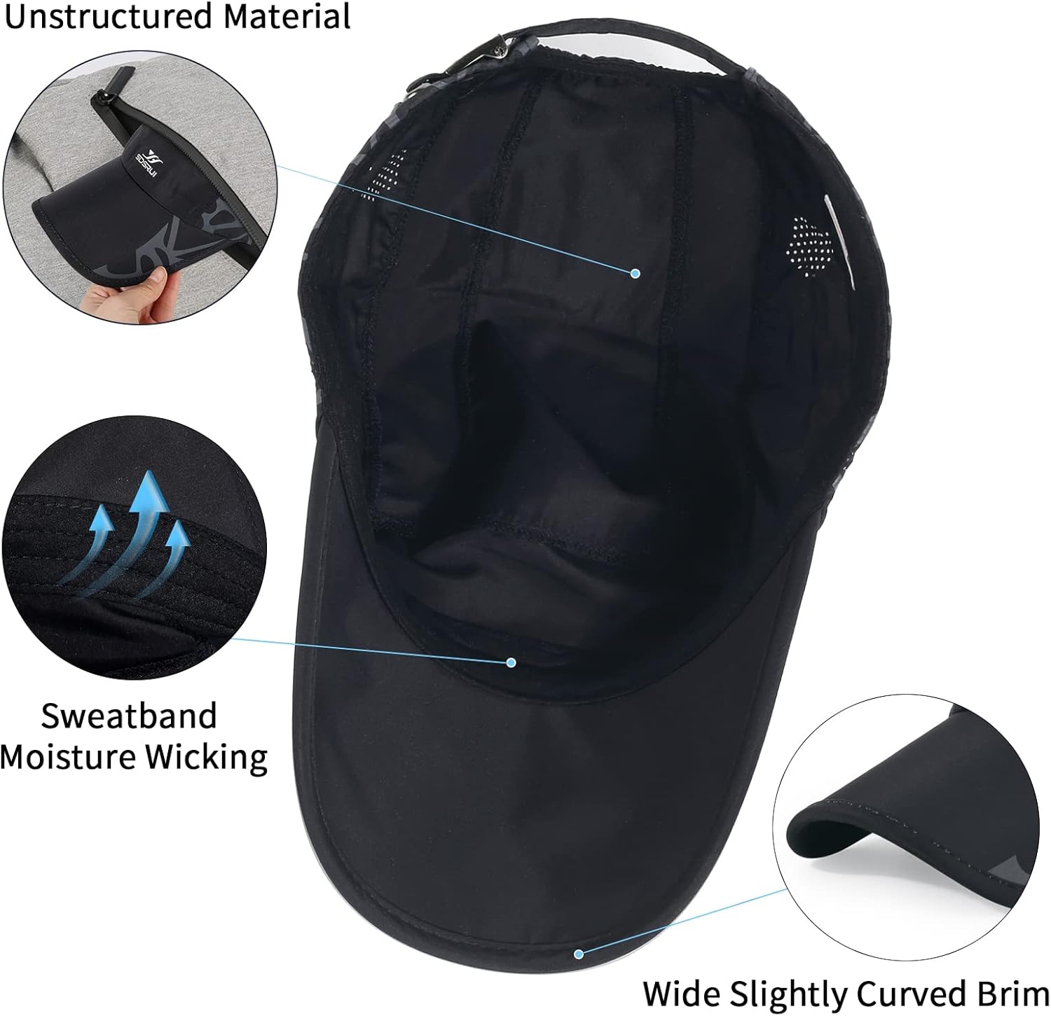 Running Hat Outdoor Sun Protection Hat Mesh Quick Dry Hat Thin Cool Baseball Cap for Women and Men - Image 4