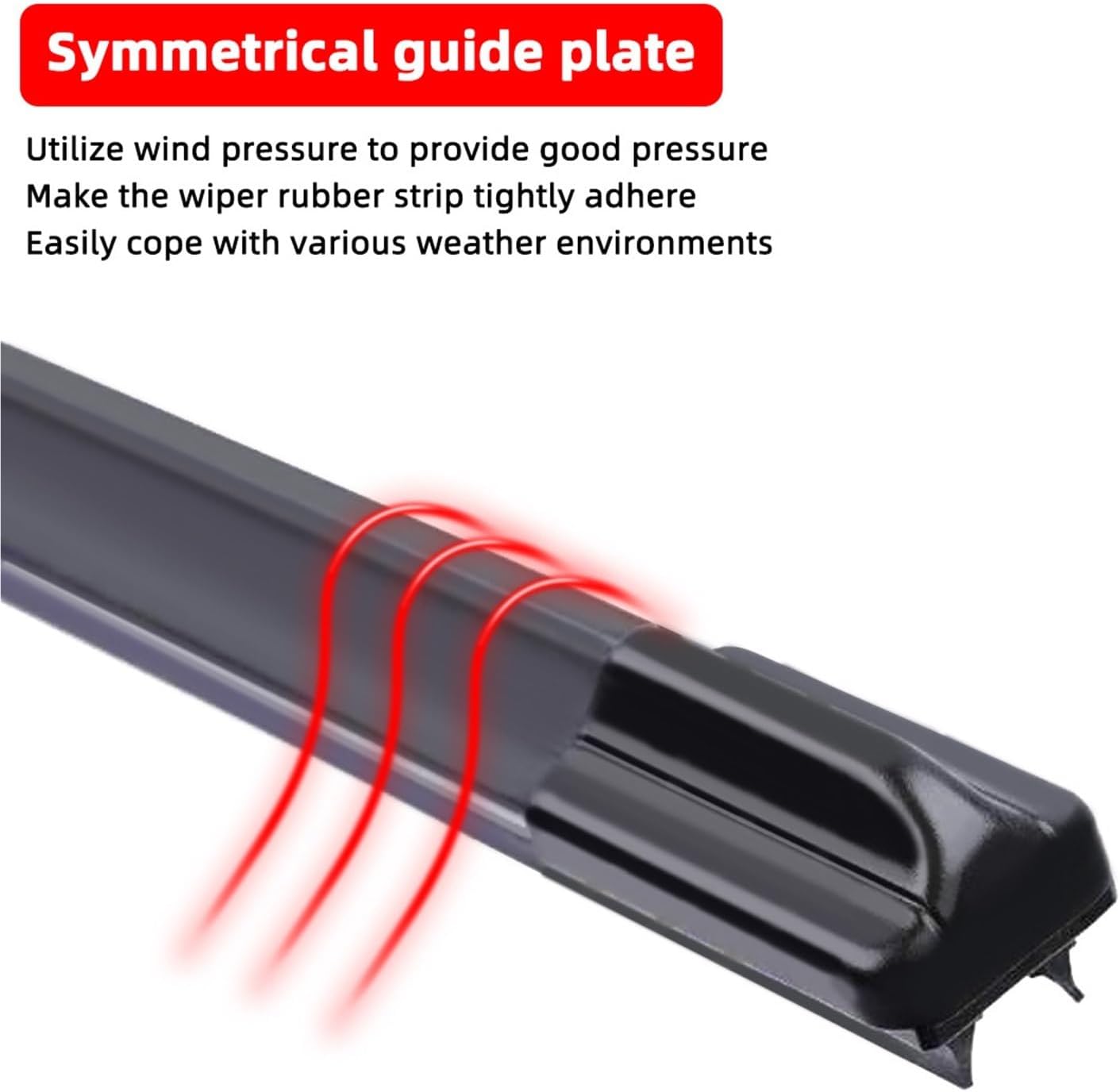 Car Windshield Wiper - Dual Rubber Strip Design for 14" to 26" Silent Wiper Blades(19 inch)